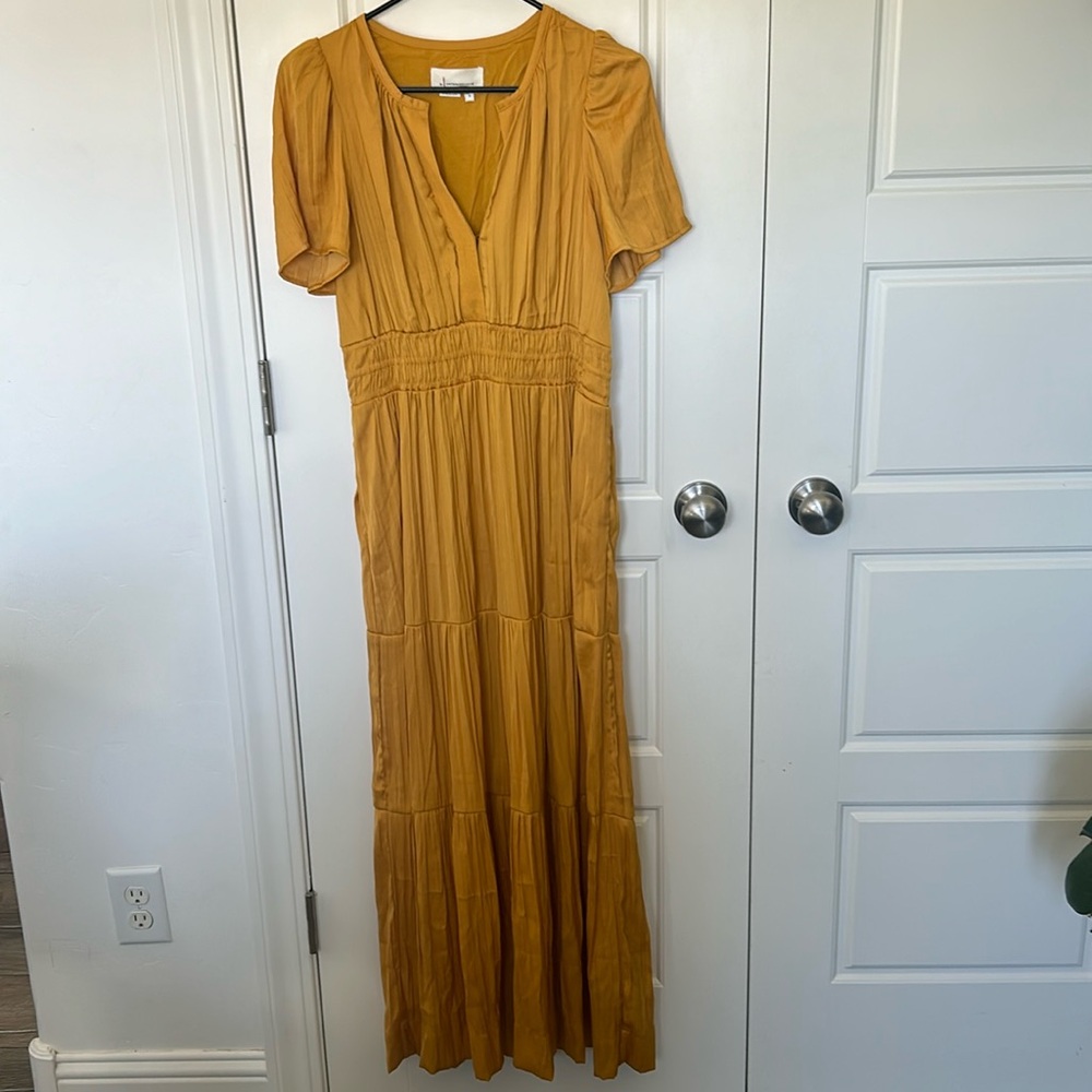 Anthropologie Yellow Maxi Dress